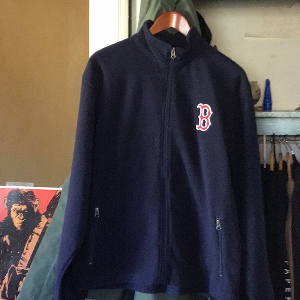 Red Sox MLB Genuine Merchandise. Fleece Jacket. Men’s Medium. Navy Blue Like New